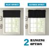 imageHVERSAILTEX Blackout Valances for WindowsShort Window Valance Curtains for Living RoomBedroomBathroom Privacy Decorative Rod Pocket Kitchen Valances2 Panels52quot W x 18quot LCharcoal GrayJet Black