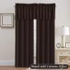 imageHVERSAILTEX Blackout Valances for WindowsShort Window Valance Curtains for Living RoomBedroomBathroom Privacy Decorative Rod Pocket Kitchen Valances2 Panels52quot W x 18quot LCharcoal GrayChocolate Brown