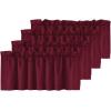 imageHVERSAILTEX Blackout Valances for WindowsShort Window Valance Curtains for Living RoomBedroomBathroom Privacy Decorative Rod Pocket Kitchen Valances2 Panels52quot W x 18quot LCharcoal GrayBurgundy