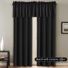imageHVERSAILTEX Blackout Valances for WindowsShort Window Valance Curtains for Living RoomBedroomBathroom Privacy Decorative Rod Pocket Kitchen Valances2 Panels52quot W x 18quot LCharcoal GrayJet Black