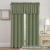 imageHVERSAILTEX Blackout Valances for WindowsShort Window Valance Curtains for Living RoomBedroomBathroom Privacy Decorative Rod Pocket Kitchen Valances2 Panels52quot W x 18quot LCharcoal GraySage