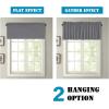 imageHVERSAILTEX Blackout Valances for WindowsShort Window Valance Curtains for Living RoomBedroomBathroom Privacy Decorative Rod Pocket Kitchen Valances2 Panels52quot W x 18quot LCharcoal GrayBluish Gray