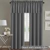 imageHVERSAILTEX Blackout Valances for WindowsShort Window Valance Curtains for Living RoomBedroomBathroom Privacy Decorative Rod Pocket Kitchen Valances2 Panels52quot W x 18quot LCharcoal GrayBluish Gray