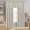 imageHVERSAILTEX Blackout Valances for WindowsShort Window Valance Curtains for Living RoomBedroomBathroom Privacy Decorative Rod Pocket Kitchen Valances2 Panels52quot W x 18quot LCharcoal GrayIvoryCream
