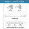 imageHVERSAILTEX Double Curtain Rod Set for Windows Decorative Drapery Rods Adjustable Length from 66 to 120 Inch 34 Inch Diameter Acrylic Square Finials Nickel