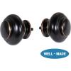 imageHVERSAILTEX Elegant Window Treatment Telescoping Double Curtain Rod Set with Classic Cap 34Inch Diameter Adjusts from 66 to 120 Inches BlackBlack