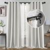 imageHVERSAILTEX Elegant Window Treatment Telescoping Double Curtain Rod Set with Classic Cap 34Inch Diameter Adjusts from 66 to 120 Inches BlackBlack