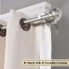 imageHVERSAILTEX Elegant Window Treatment Telescoping Double Curtain Rod Set with Classic Cap 34Inch Diameter Adjusts from 66 to 120 Inches BlackGoldish Nickel