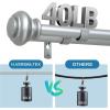 imageHVERSAILTEX Elegant Window Treatment Telescoping Double Curtain Rod Set with Classic Cap 34Inch Diameter Adjusts from 66 to 120 Inches BlackGoldish Nickel