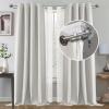 imageHVERSAILTEX Elegant Window Treatment Telescoping Double Curtain Rod Set with Classic Cap 34Inch Diameter Adjusts from 66 to 120 Inches BlackGoldish Nickel