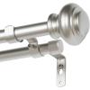 imageHVERSAILTEX Elegant Window Treatment Telescoping Double Curtain Rod Set with Classic Cap 34Inch Diameter Adjusts from 66 to 120 Inches BlackGoldish Nickel