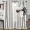 imageHVERSAILTEX Elegant Window Treatment Telescoping Double Curtain Rod Set with Classic Cap 34Inch Diameter Adjusts from 66 to 120 Inches BlackPewter