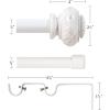 imageHVERSAILTEX Elegant Window Treatment Telescoping Double Curtain Rod Set with Classic Cap 34Inch Diameter Adjusts from 66 to 120 Inches BlackWhite
