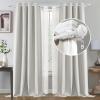 imageHVERSAILTEX Elegant Window Treatment Telescoping Double Curtain Rod Set with Classic Cap 34Inch Diameter Adjusts from 66 to 120 Inches BlackWhite