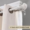 imageHVERSAILTEX Elegant Window Treatment Telescoping Double Curtain Rod Set with Classic Cap 34Inch Diameter Adjusts from 66 to 120 Inches BlackWhite