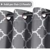 imageHVERSAILTEX Extra Wide Blackout Curtain 100x84 Inches Thermal Insulated Curtain for Sliding Glass Door Grommet Top Patio Door Curtain  Moroccan Tile Quatrefoil Pattern Teal and WhiteGrey  White