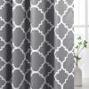 imageHVERSAILTEX Extra Wide Blackout Curtain 100x84 Inches Thermal Insulated Curtain for Sliding Glass Door Grommet Top Patio Door Curtain  Moroccan Tile Quatrefoil Pattern Teal and WhiteGrey  White
