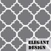 imageHVERSAILTEX Extra Wide Blackout Curtain 100x84 Inches Thermal Insulated Curtain for Sliding Glass Door Grommet Top Patio Door Curtain  Moroccan Tile Quatrefoil Pattern Teal and WhiteGrey  White