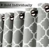 imageHVERSAILTEX Extra Wide Blackout Curtain 100x84 Inches Thermal Insulated Curtain for Sliding Glass Door Grommet Top Patio Door Curtain  Moroccan Tile Quatrefoil Pattern Teal and WhiteDove  White