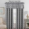 imageHVERSAILTEX Extra Wide Blackout Curtain 100x84 Inches Thermal Insulated Curtain for Sliding Glass Door Grommet Top Patio Door Curtain  Moroccan Tile Quatrefoil Pattern Teal and WhiteGrey  White