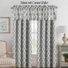 imageHVERSAILTEX Extra Wide Blackout Curtain 100x84 Inches Thermal Insulated Curtain for Sliding Glass Door Grommet Top Patio Door Curtain  Moroccan Tile Quatrefoil Pattern Teal and WhiteDove  White