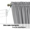imageHVERSAILTEX Grey French Door Curtains 72 Inches Long  Blackout Patio DoorGlass Door Curtain Panels for Privacy 2 Pieces W52 x L72Inch Grey