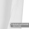 imageHVERSAILTEX Linen Blackout Curtains 45 Inches Long for BedroomLiving Room Thermal Insulated Grommet Linen Curtain Drapes Primitive Textured Burlap Effect Window Drapes 1 Panel  Heather Aegean BlueHeather Pure White