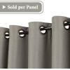imageHVERSAILTEX Linen Blackout Curtains 45 Inches Long for BedroomLiving Room Thermal Insulated Grommet Linen Curtain Drapes Primitive Textured Burlap Effect Window Drapes 1 Panel  Heather Aegean BlueHeather Taupe