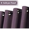 imageHVERSAILTEX Linen Blackout Curtains 45 Inches Long for BedroomLiving Room Thermal Insulated Grommet Linen Curtain Drapes Primitive Textured Burlap Effect Window Drapes 1 Panel  Heather Aegean BlueHeather Mauve