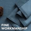 imageHVERSAILTEX Linen Blackout Curtains 45 Inches Long for BedroomLiving Room Thermal Insulated Grommet Linen Curtain Drapes Primitive Textured Burlap Effect Window Drapes 1 Panel  Heather Aegean BlueHeather Navy
