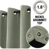 imageHVERSAILTEX Linen Blackout Curtains 45 Inches Long for BedroomLiving Room Thermal Insulated Grommet Linen Curtain Drapes Primitive Textured Burlap Effect Window Drapes 1 Panel  Heather Aegean Blue95 Blackout Heather Sage