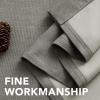 imageHVERSAILTEX Linen Blackout Curtains 45 Inches Long for BedroomLiving Room Thermal Insulated Grommet Linen Curtain Drapes Primitive Textured Burlap Effect Window Drapes 1 Panel  Heather Aegean BlueHeather Taupe Gray
