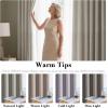 imageHVERSAILTEX Linen Blackout Curtains 45 Inches Long for BedroomLiving Room Thermal Insulated Grommet Linen Curtain Drapes Primitive Textured Burlap Effect Window Drapes 1 Panel  Heather Aegean BlueHeather Taupe