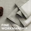 imageHVERSAILTEX Linen Blackout Curtains 45 Inches Long for BedroomLiving Room Thermal Insulated Grommet Linen Curtain Drapes Primitive Textured Burlap Effect Window Drapes 1 Panel  Heather Aegean BlueHeather Taupe