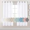 imageHVERSAILTEX Linen Sheer Curtains 84 Inches Long Grommet Natural Linen Blended Curtains for Living Room Window Treatments Bedroom Curtains 2 Panels Light Filtering Curtain W52 x L84 inch Off WhitePure White