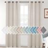 imageHVERSAILTEX Linen Sheer Curtains 84 Inches Long Grommet Natural Linen Blended Curtains for Living Room Window Treatments Bedroom Curtains 2 Panels Light Filtering Curtain W52 x L84 inch Off WhiteLinen