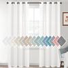 imageHVERSAILTEX Linen Sheer Curtains 84 Inches Long Grommet Natural Linen Blended Curtains for Living Room Window Treatments Bedroom Curtains 2 Panels Light Filtering Curtain W52 x L84 inch Off WhiteOff White