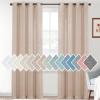 imageHVERSAILTEX Linen Sheer Curtains 84 Inches Long Grommet Natural Linen Blended Curtains for Living Room Window Treatments Bedroom Curtains 2 Panels Light Filtering Curtain W52 x L84 inch Off WhiteNatural