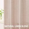 imageHVERSAILTEX Linen Sheer Curtains 84 Inches Long Grommet Natural Linen Blended Curtains for Living Room Window Treatments Bedroom Curtains 2 Panels Light Filtering Curtain W52 x L84 inch Off WhiteNatural