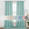 imageHVERSAILTEX Linen Sheer Curtains 84 Inches Long Grommet Natural Linen Blended Curtains for Living Room Window Treatments Bedroom Curtains 2 Panels Light Filtering Curtain W52 x L84 inch Off WhiteSea Mist