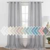 imageHVERSAILTEX Linen Sheer Curtains 84 Inches Long Grommet Natural Linen Blended Curtains for Living Room Window Treatments Bedroom Curtains 2 Panels Light Filtering Curtain W52 x L84 inch Off WhiteGrey