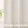 imageHVERSAILTEX Linen Sheer Curtains 84 Inches Long Grommet Natural Linen Blended Curtains for Living Room Window Treatments Bedroom Curtains 2 Panels Light Filtering Curtain W52 x L84 inch Off WhiteIvory