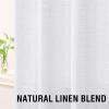 imageHVERSAILTEX Linen Sheer Curtains 84 Inches Long Grommet Natural Linen Blended Curtains for Living Room Window Treatments Bedroom Curtains 2 Panels Light Filtering Curtain W52 x L84 inch Off WhitePure White