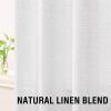 imageHVERSAILTEX Linen Sheer Curtains 84 Inches Long Grommet Natural Linen Blended Curtains for Living Room Window Treatments Bedroom Curtains 2 Panels Light Filtering Curtain W52 x L84 inch Off WhiteOff White