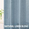 imageHVERSAILTEX Linen Sheer Curtains 84 Inches Long Grommet Natural Linen Blended Curtains for Living Room Window Treatments Bedroom Curtains 2 Panels Light Filtering Curtain W52 x L84 inch Off WhiteBlue Stone