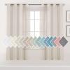 imageHVERSAILTEX Linen Sheer Curtains 84 Inches Long Grommet Natural Linen Blended Curtains for Living Room Window Treatments Bedroom Curtains 2 Panels Light Filtering Curtain W52 x L84 inch Off WhiteLinen