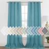 imageHVERSAILTEX Linen Sheer Curtains 84 Inches Long Grommet Natural Linen Blended Curtains for Living Room Window Treatments Bedroom Curtains 2 Panels Light Filtering Curtain W52 x L84 inch Off WhiteTurquoise
