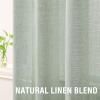 imageHVERSAILTEX Linen Sheer Curtains 84 Inches Long Grommet Natural Linen Blended Curtains for Living Room Window Treatments Bedroom Curtains 2 Panels Light Filtering Curtain W52 x L84 inch Off WhiteSage
