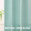 imageHVERSAILTEX Linen Sheer Curtains 84 Inches Long Grommet Natural Linen Blended Curtains for Living Room Window Treatments Bedroom Curtains 2 Panels Light Filtering Curtain W52 x L84 inch Off WhiteSea Mist