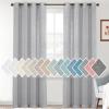 imageHVERSAILTEX Linen Sheer Curtains 84 Inches Long Grommet Natural Linen Blended Curtains for Living Room Window Treatments Bedroom Curtains 2 Panels Light Filtering Curtain W52 x L84 inch Off WhiteGrey
